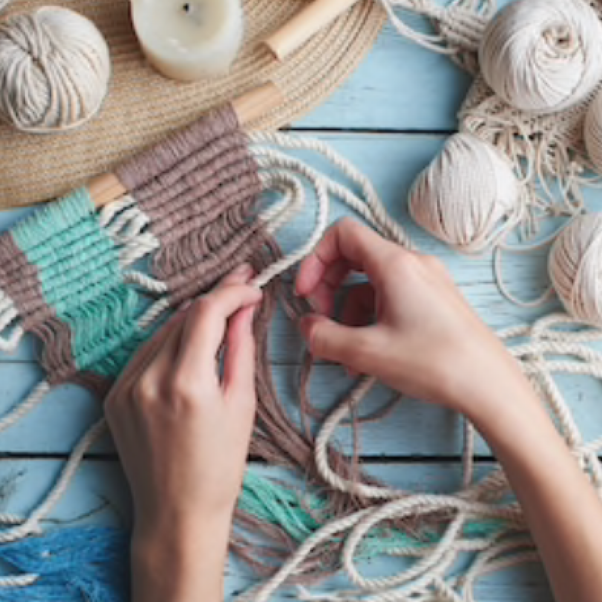 Atelier de tissage traditionnel/macramé/rafia